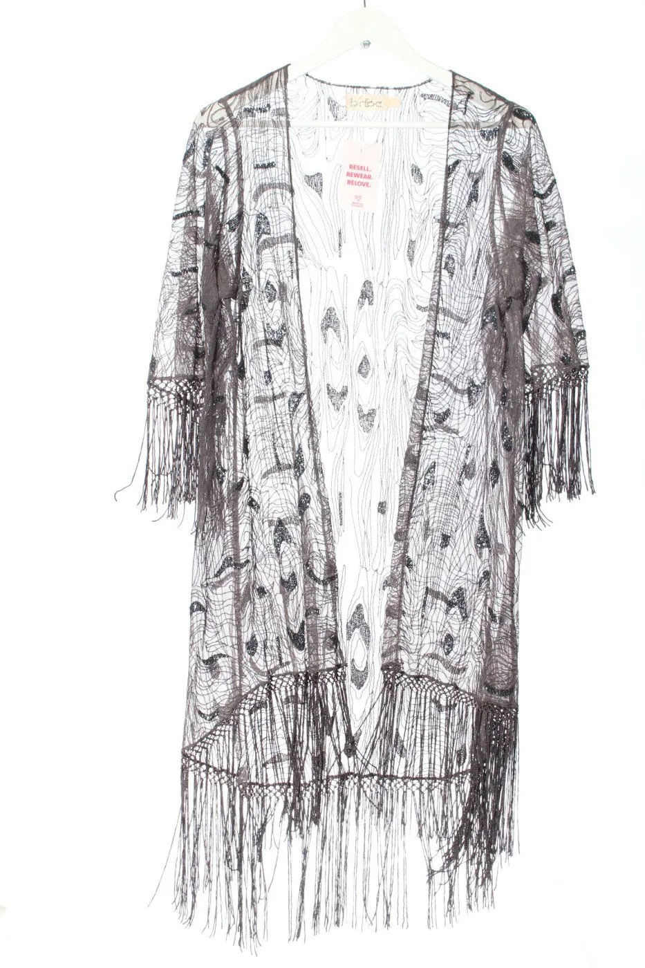 bdba Tenue de plage gris clair-noir motif abstrait style décontracté