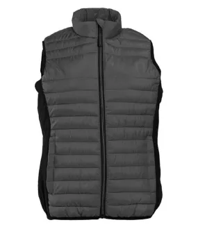 Bodywarmer bi-matière - Femme - Pen Duick - PK317 - gris titanium et noir