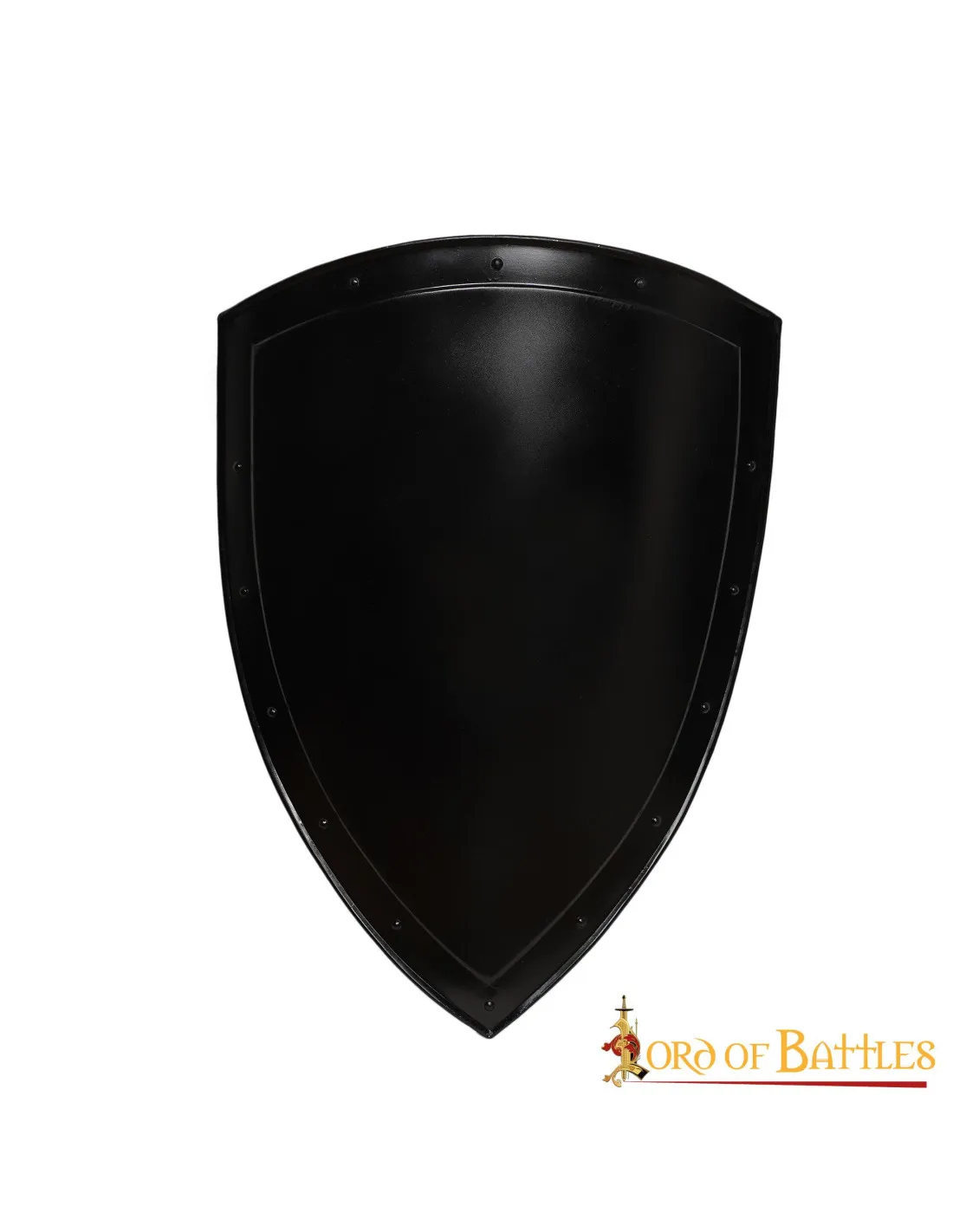 Bouclier noir lisse à peindre (60,9 cm.) ⚔️ Boutique Épées