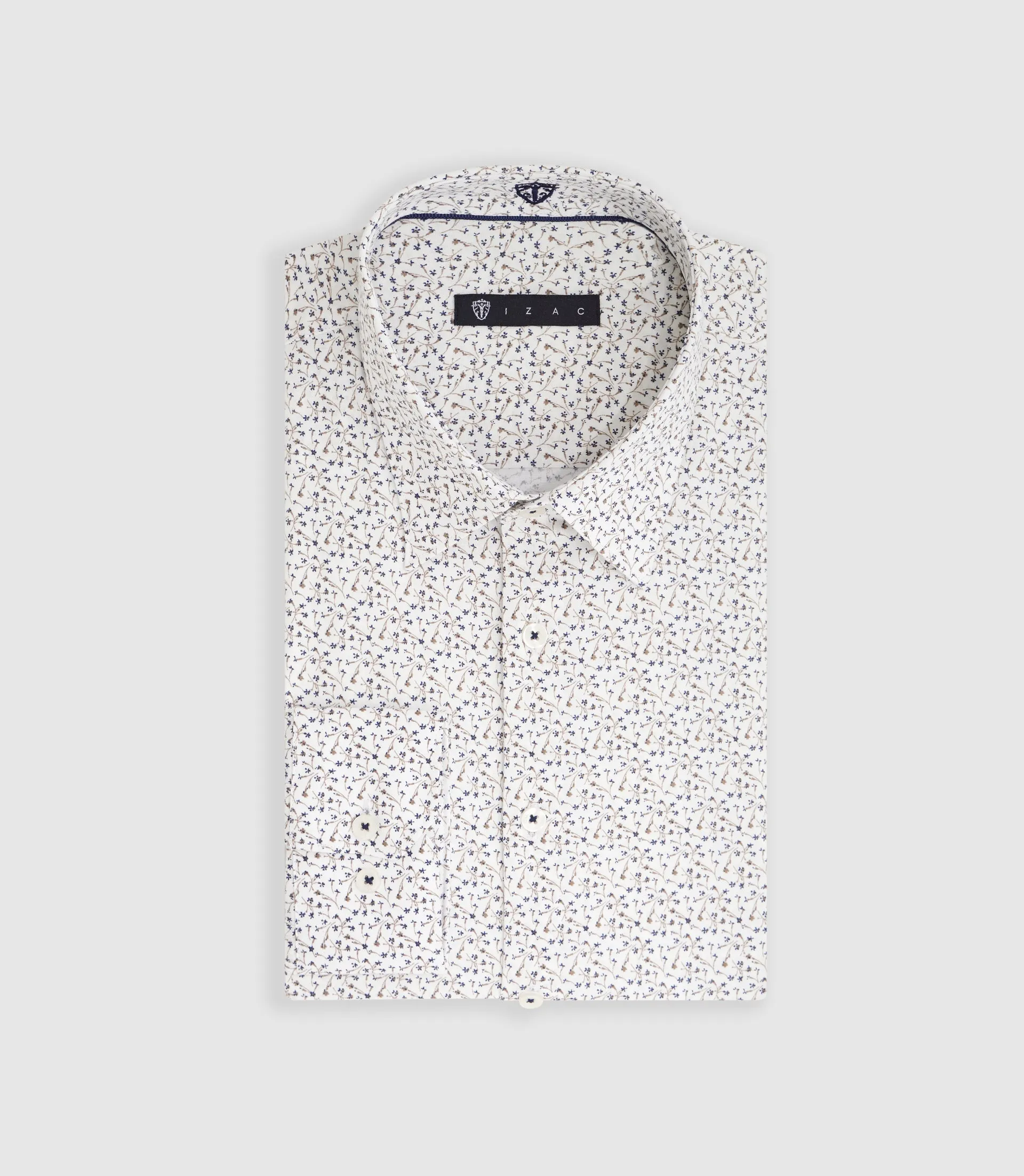 Chemise imprimée micro motifs camel Marcus