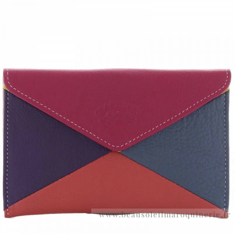 Francinel Cook : porte-monnaie enveloppe cuir bicolore