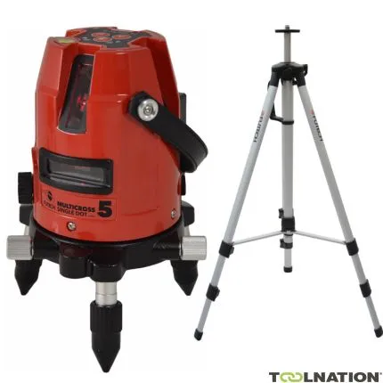 Futech 033.05R-P MC5 SD Laser croix rouge 5 lignes + trépied 180 cm