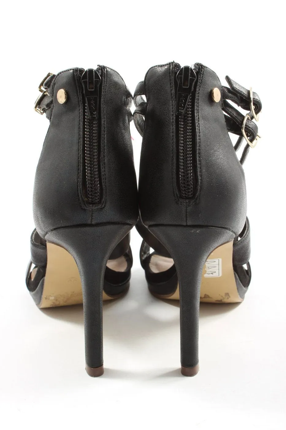 Kimkay Sandales à talon haut noir élégant