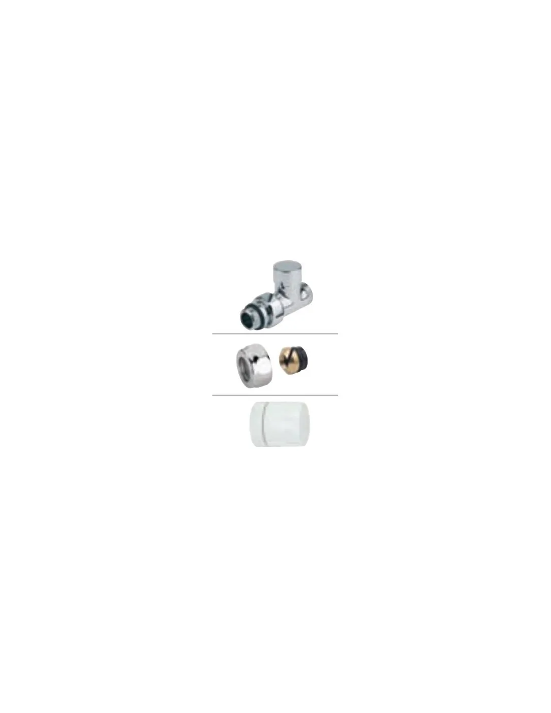 Kit de raccordement sèche-serviettes droit manuelle blanc ATLANTIC 850309