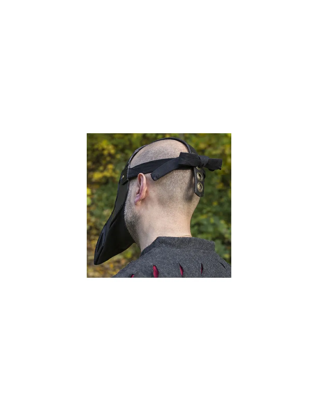 Masque de médecin de la peste en noir ⚔️ Boutique Épées