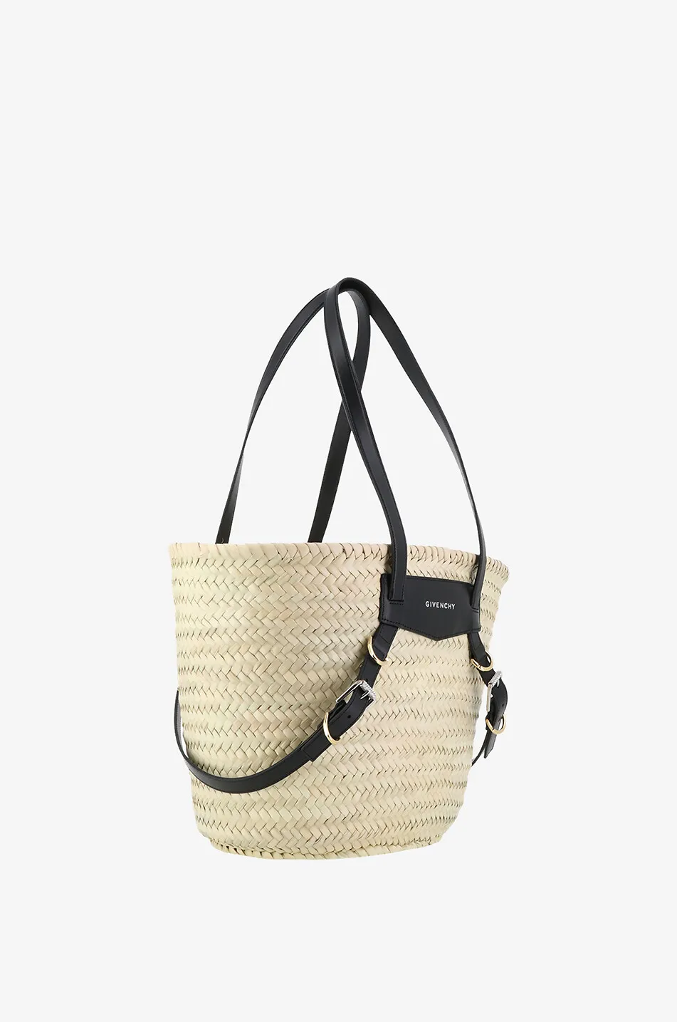 Panier en paille et cuir Voyou Medium
