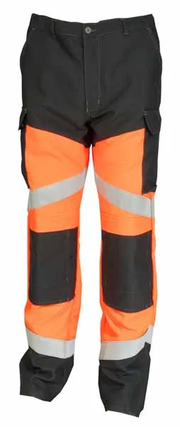 Pantalon Multirisques HV Orange Fluo / Anthracite