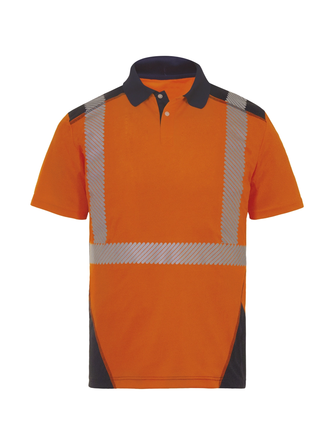 Polo Borneo HV - Orange / Marine T2S