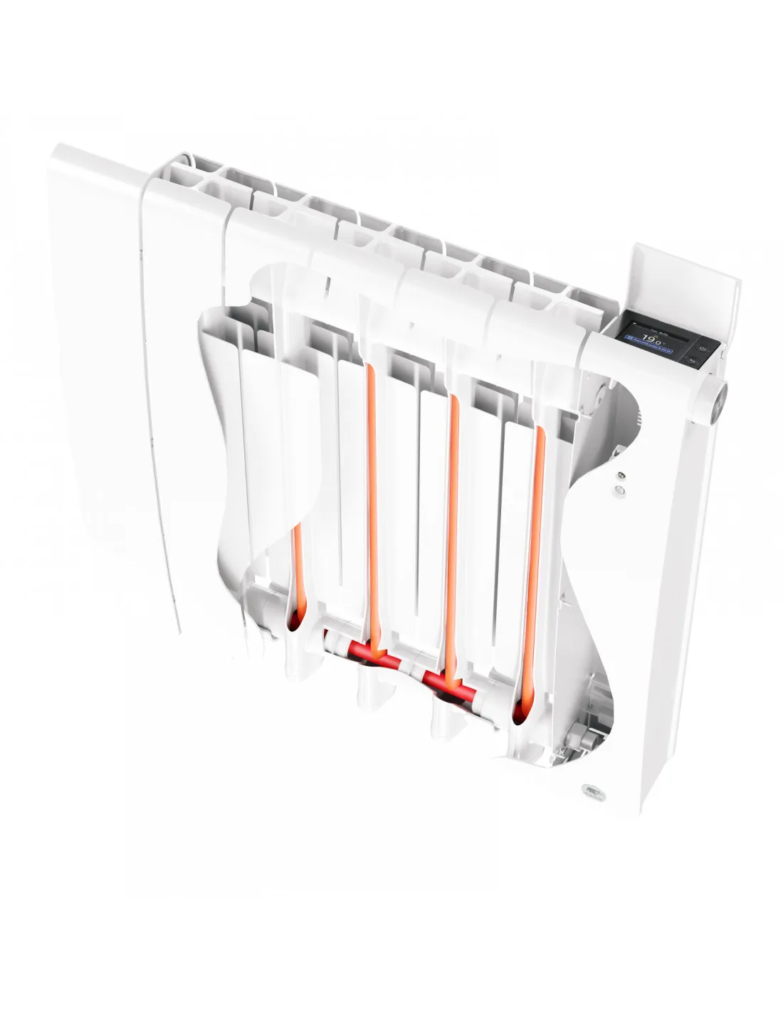 RADIATEUR CHALEUR DOUCE CONNECTÉ BILBAO 4 HORIZONTAL 750W BLANC BRILLANT THERMOR 493822