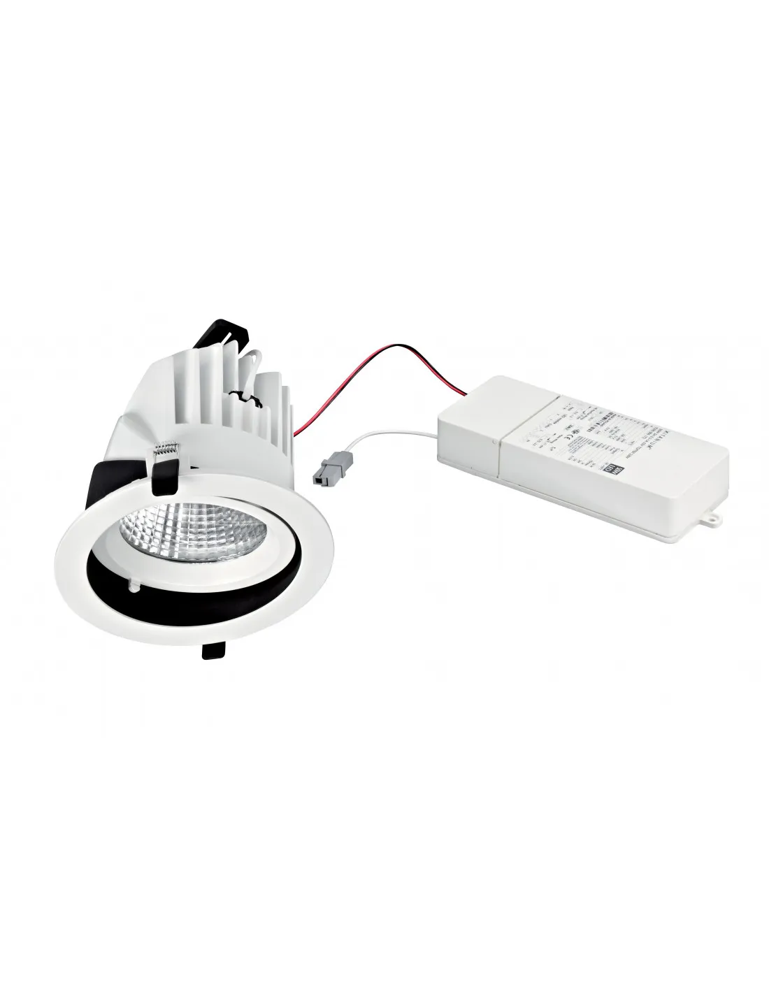RANDY 4 Downlight rond orientable blanc 70° LED intég 41W 3000K 4000lm ARIC 50194