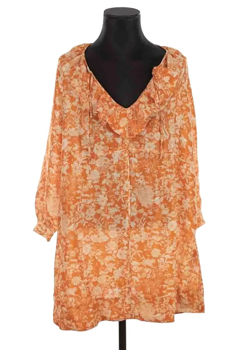 Robe en soie  Soeur orange. Matière principale soie. Taille 38.