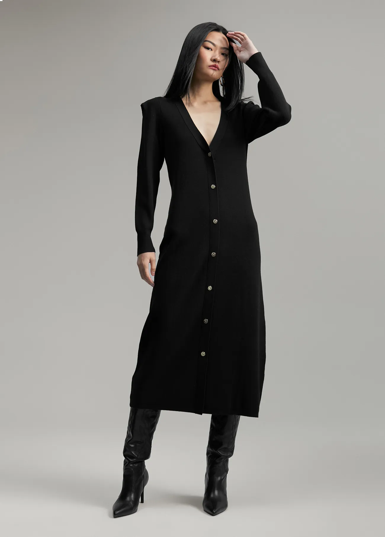 Robe maille épaulettes