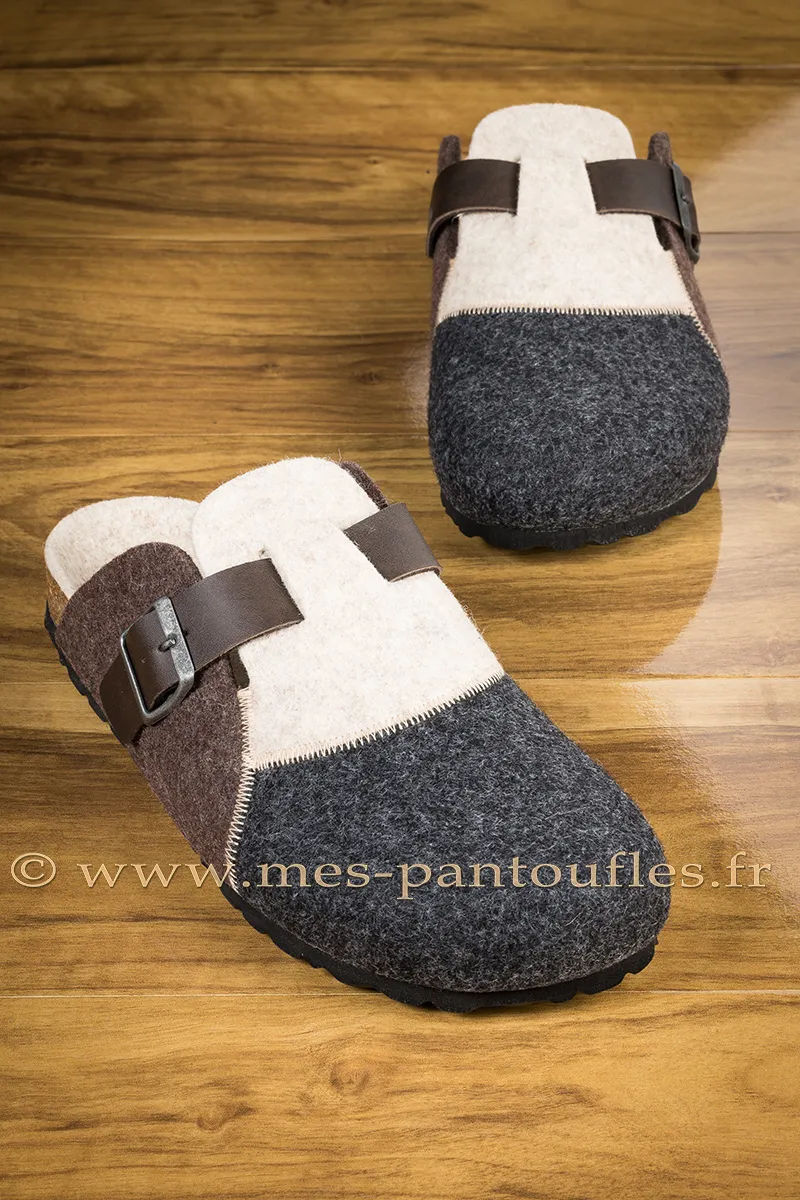 Sabot liège homme trois couleurs