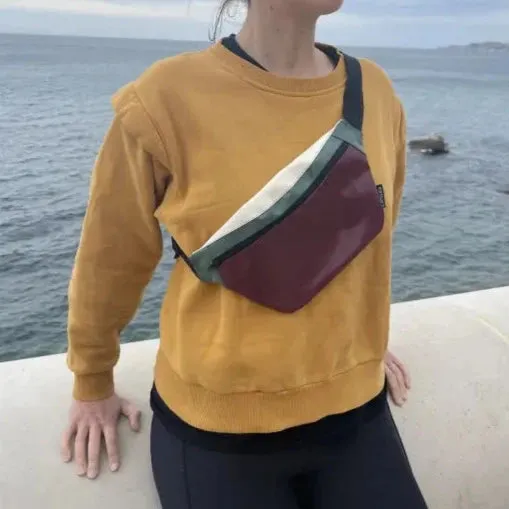 Sac banane franaise en tissu revalorisé - Plusieurs coloris