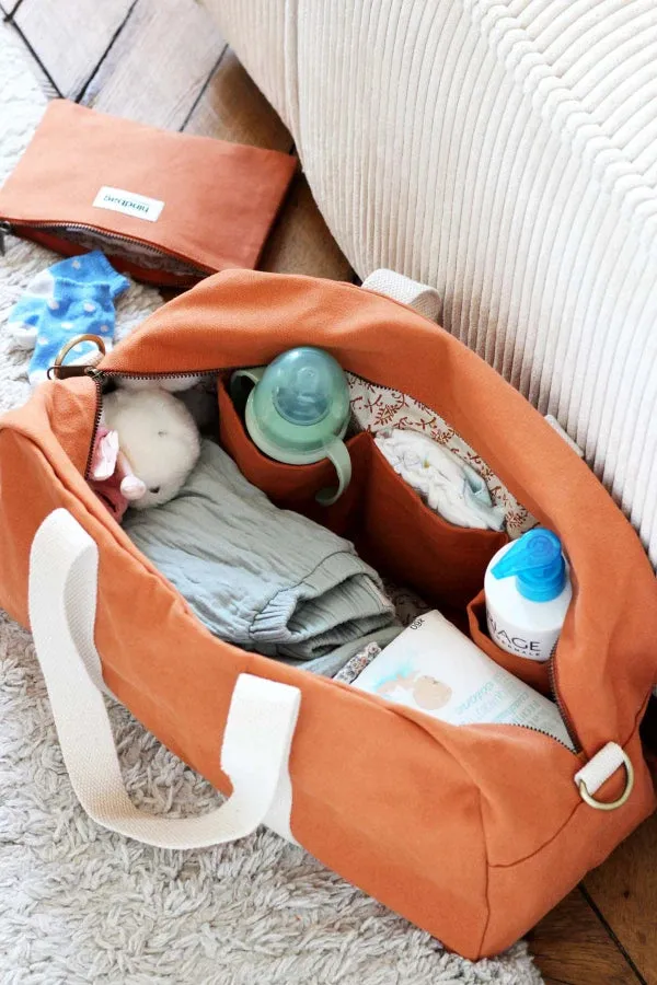 Sac à langer Charlie et sa pochette Lou - Sienne