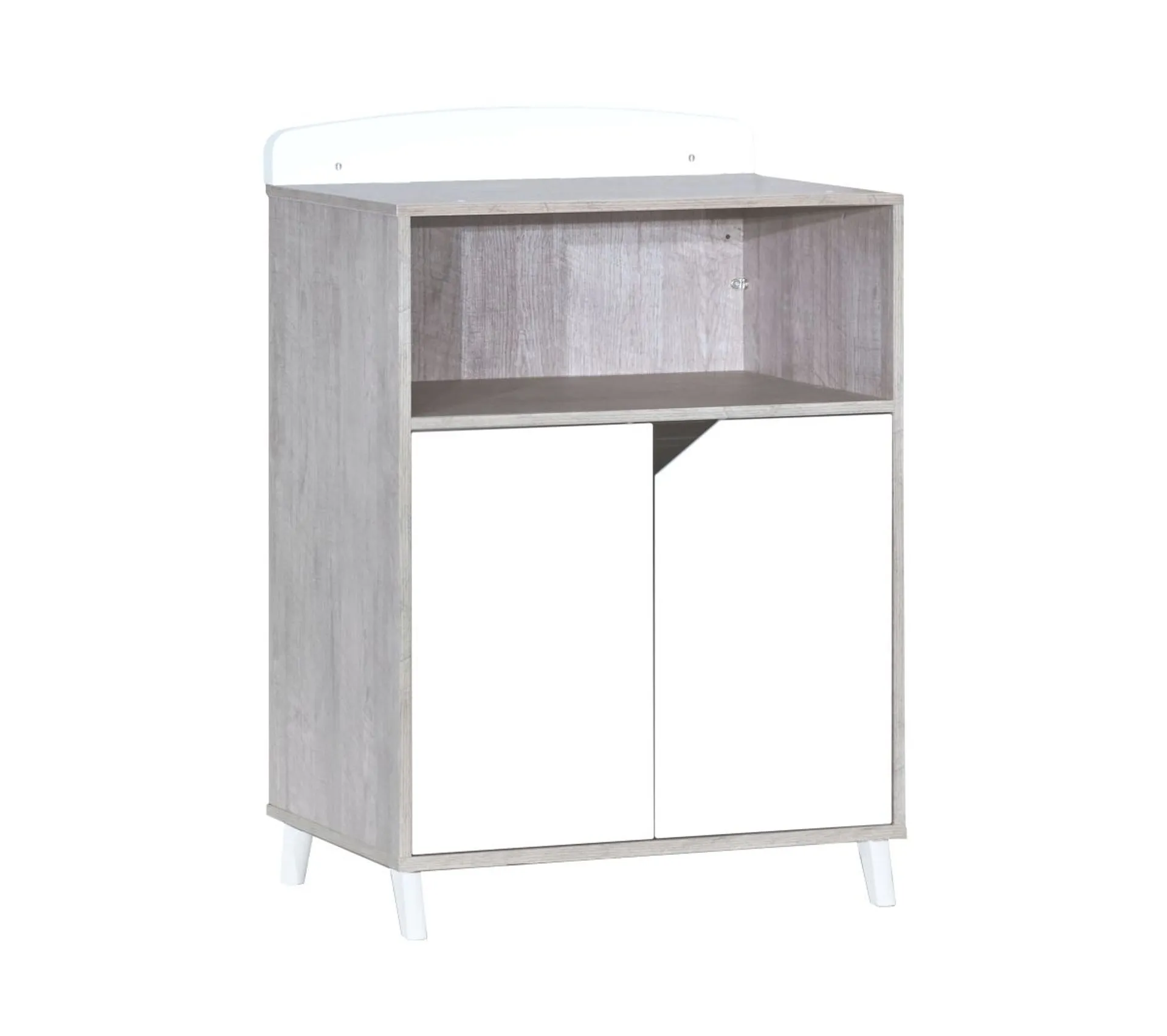 Scandi Gris - Lit Bébé Combiné Évolutif  60x120 En 90x190