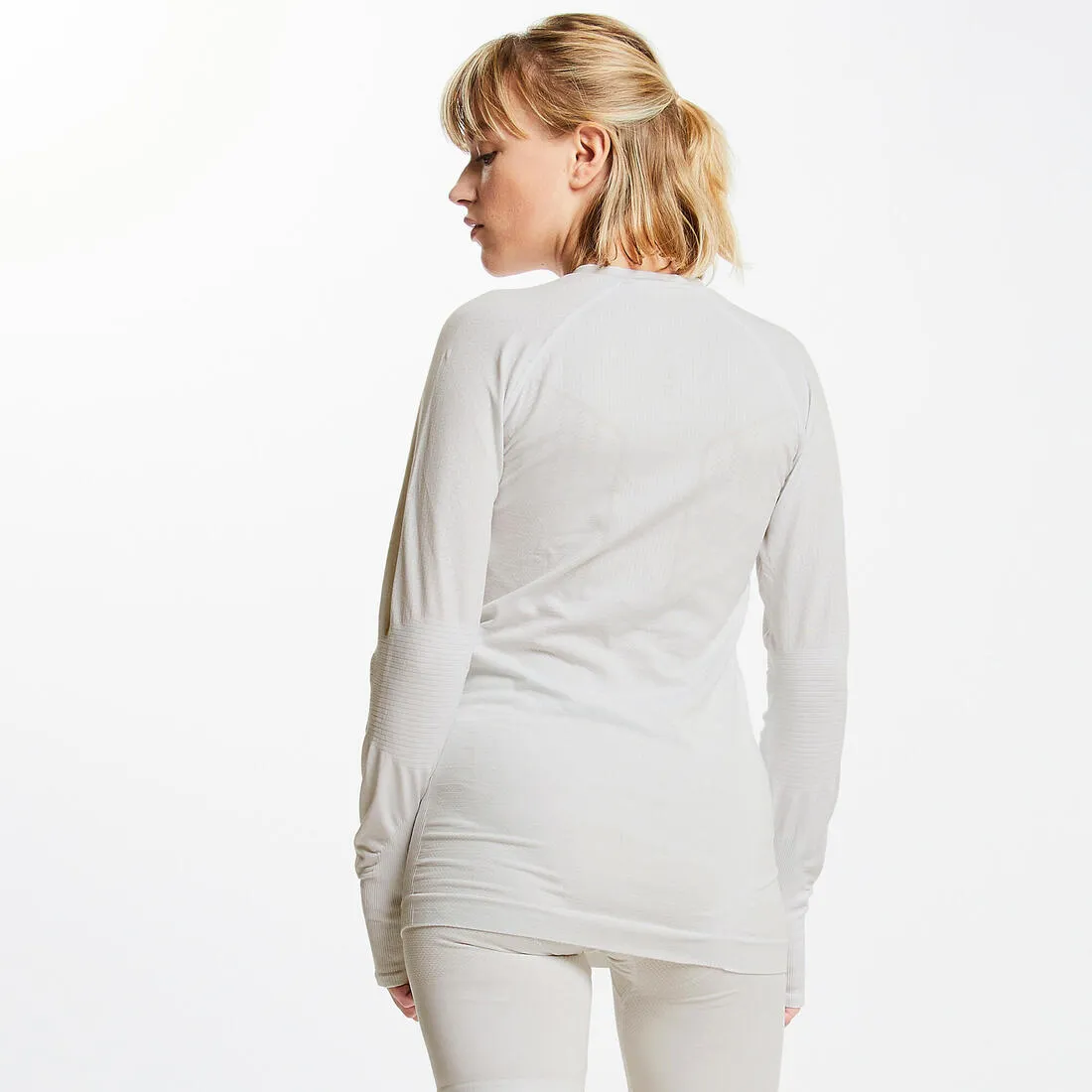 Sous-vêtement Keepdry 500 adulte manches longues gris chiné