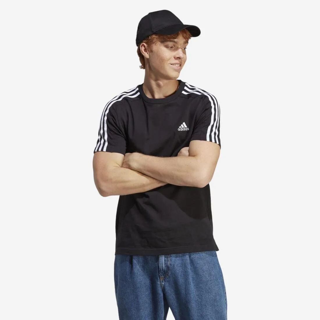 T-SHIRT DE FITNESS SOFT TRAINING ADIDAS HOMME NOIR