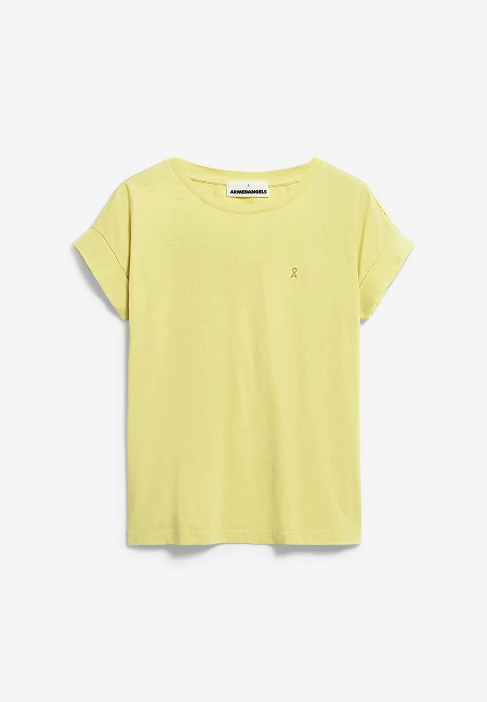 T-shirt en coton bio | jaune "idaara armedangels yellow light" femme