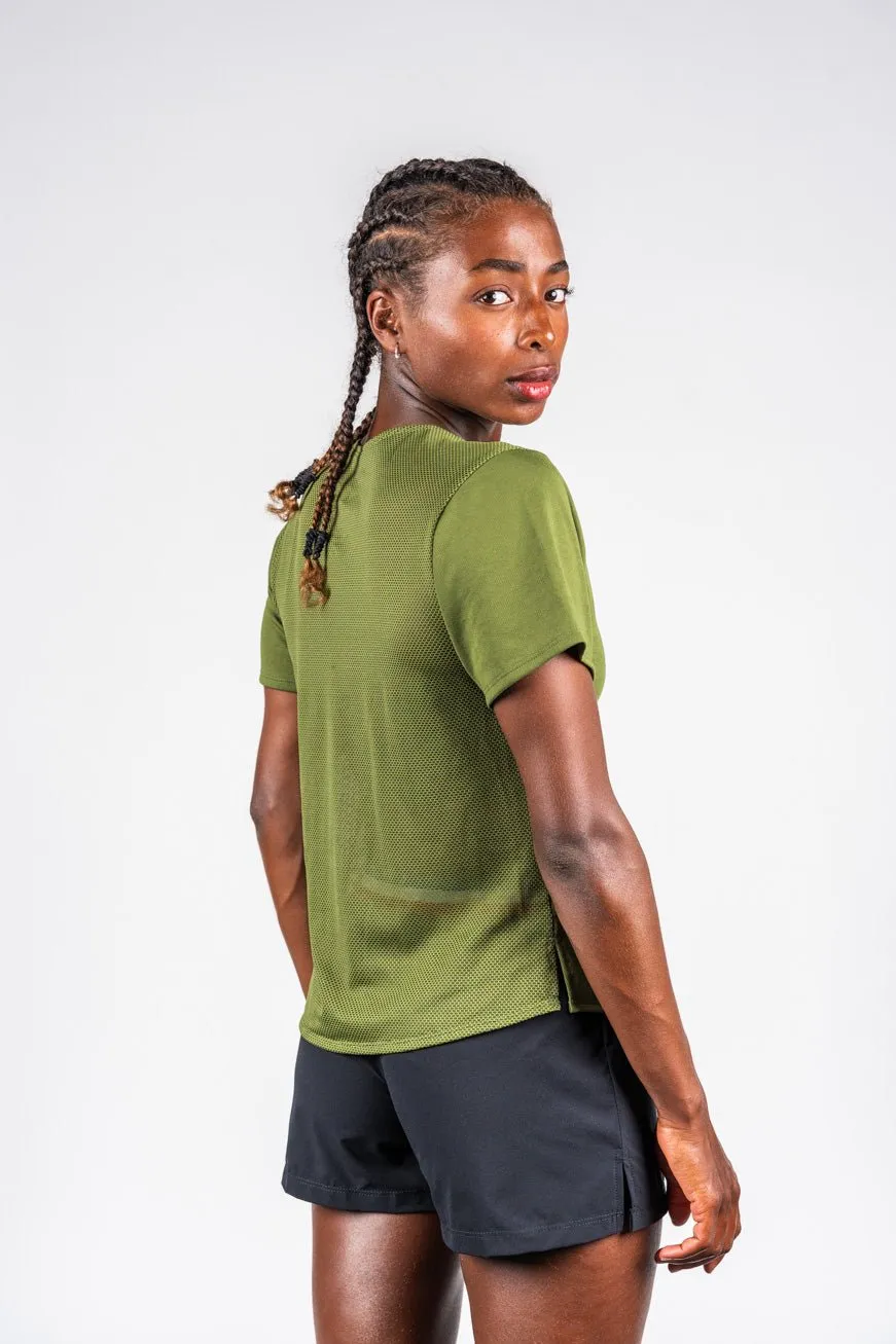 T-shirt Femme Sensus AERA Kaki 1.35 kgCo2eq - Made in France et recyclé (En précommande) - Sensus - Marques de France