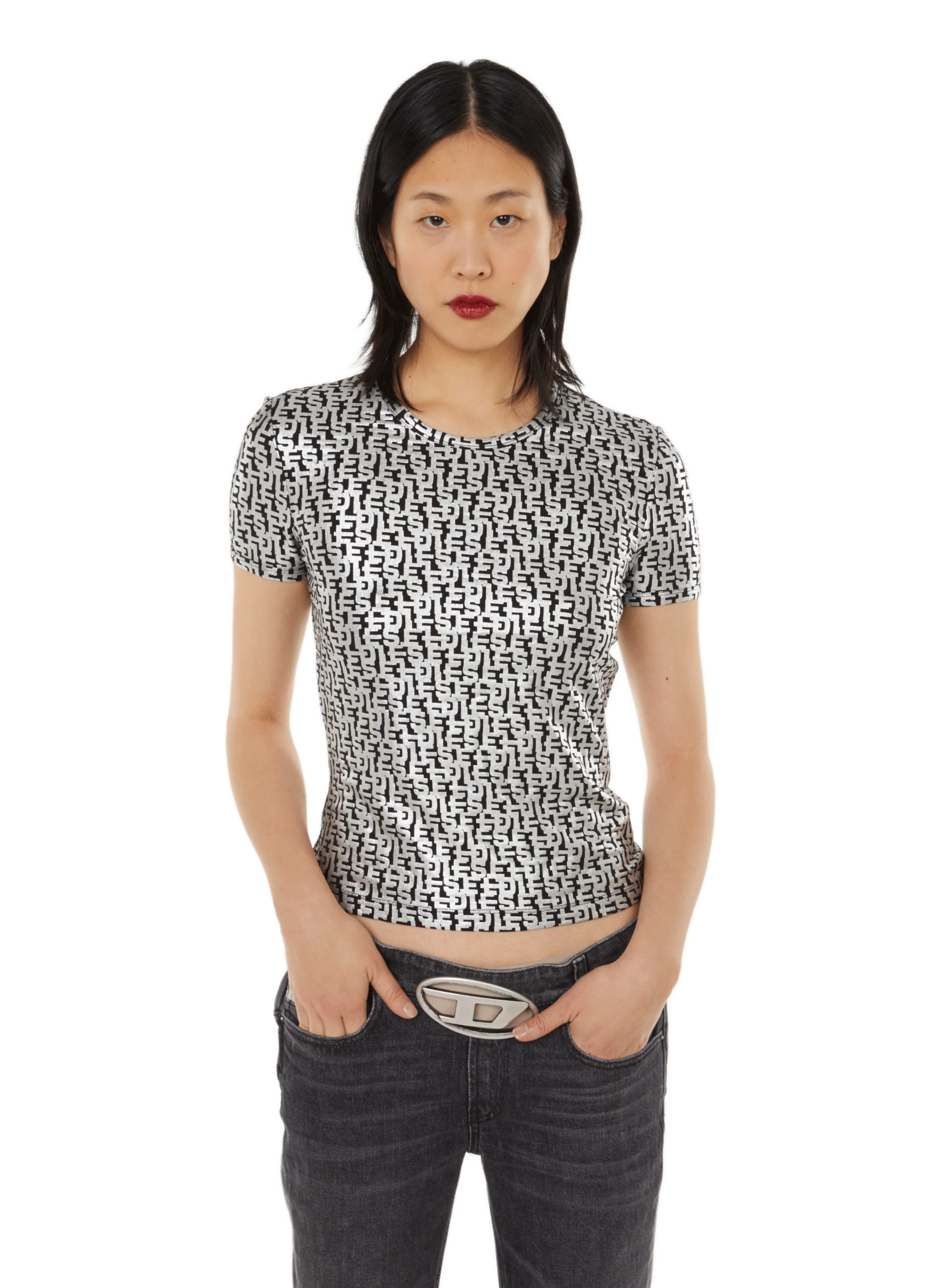 T-SHIRT à IMPRIMé MéTALLISé - DIESEL pour FEMME | Printemps