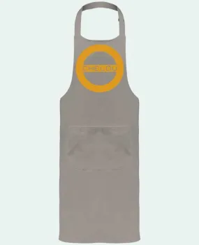 Tablier avec poches Chelou - Emblème Orange par Chelou