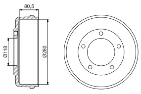 Tambour de frein BOSCH 0986477203 