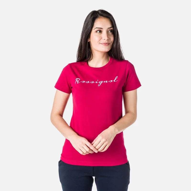 Tee et top femme Rossignol Logo Rossi tee Femme cherry