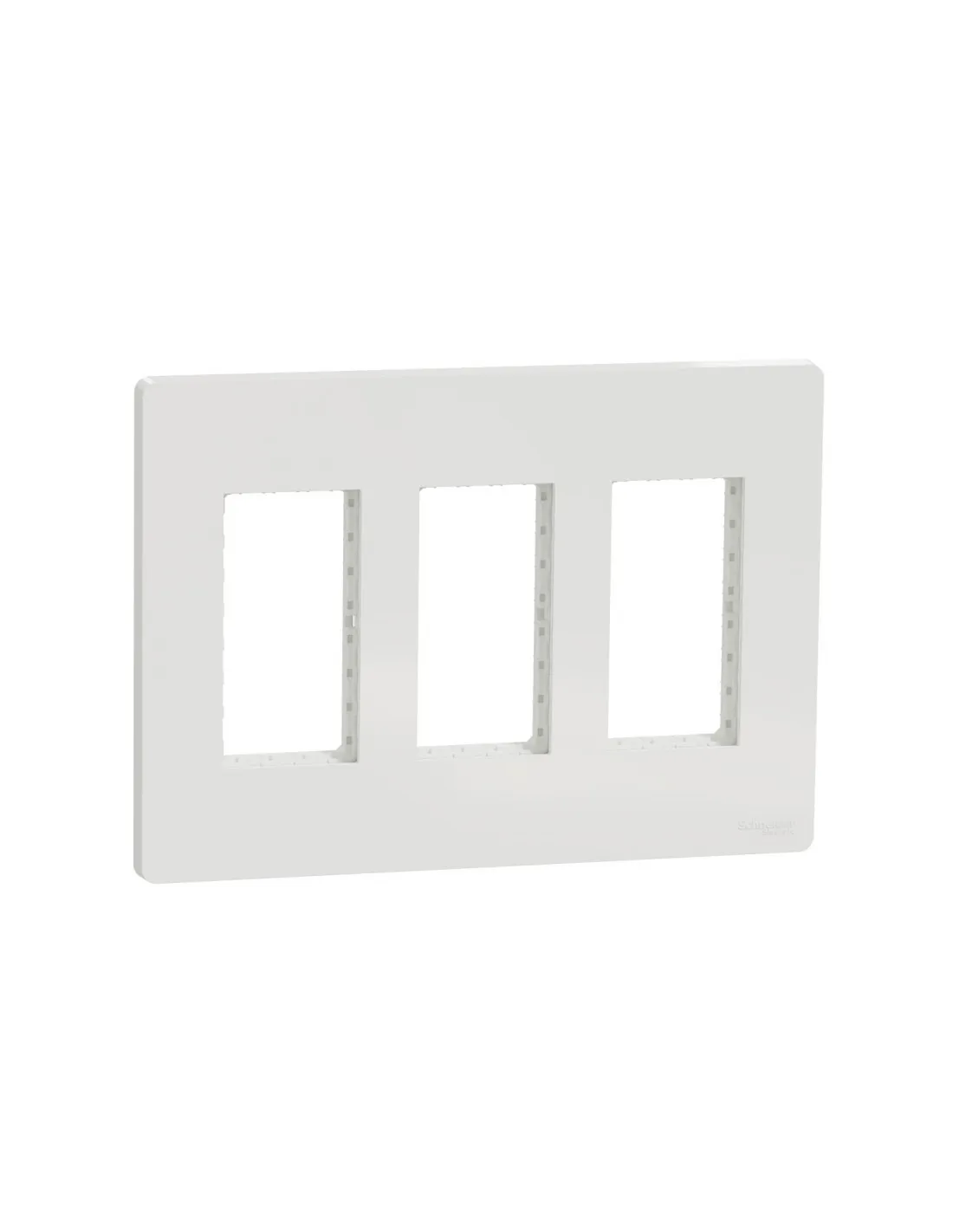 Unica support + plaque boîte concentration 3 col de 2 mod Blanc SCHNEIDER NU023418