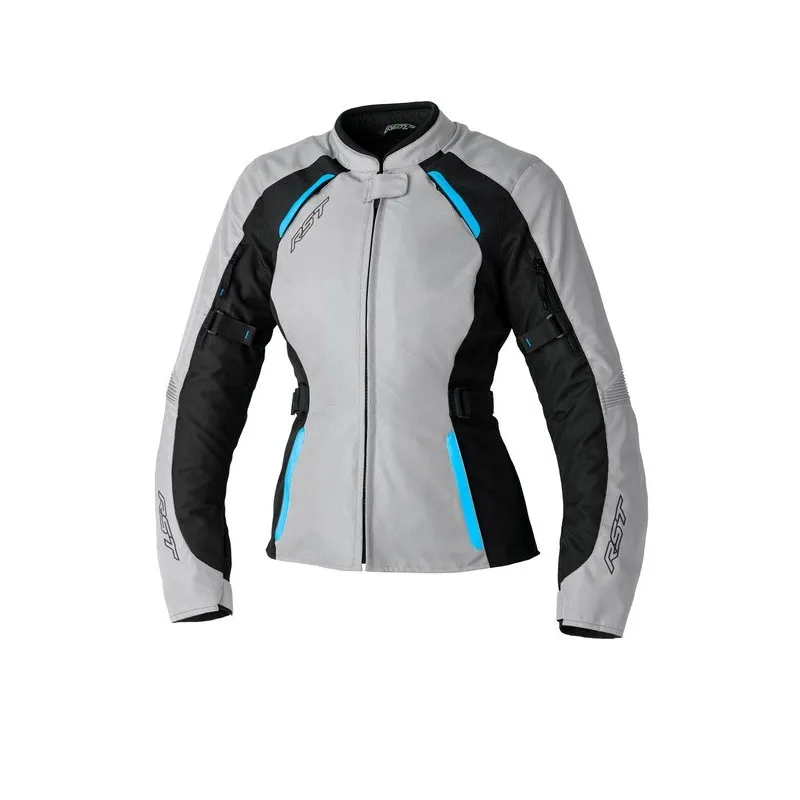 Veste femme RST Ava CE textile - argent/noir/bleu - piecemotoquad