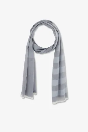 Écharpe cerclée bleu gris